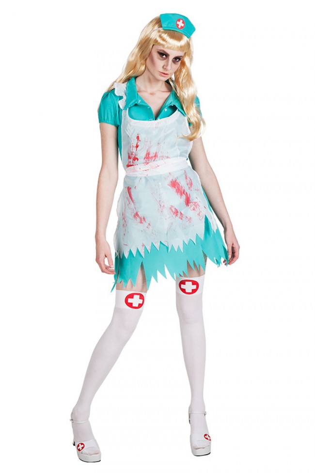 Bloederige verpleegster - Willaert, verkleedkledij, carnavalkledij, carnavaloutfit, feestkledij